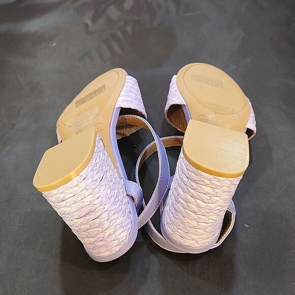 BRAND NEW BAMBOO MADDY-02 RAFFIA BLOCK HEEL BRAIDED STRAP SANDAL - Picture 13 of 16
